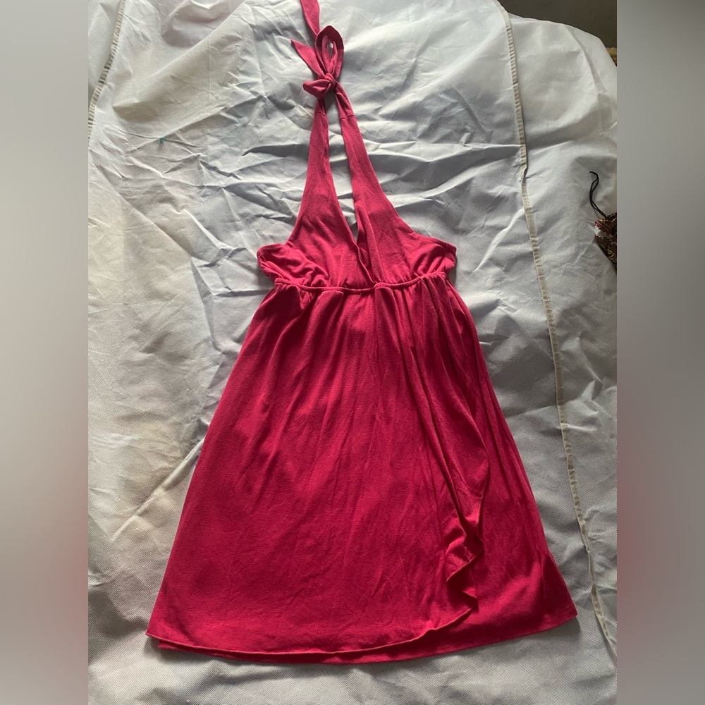 90s style pink haulter top